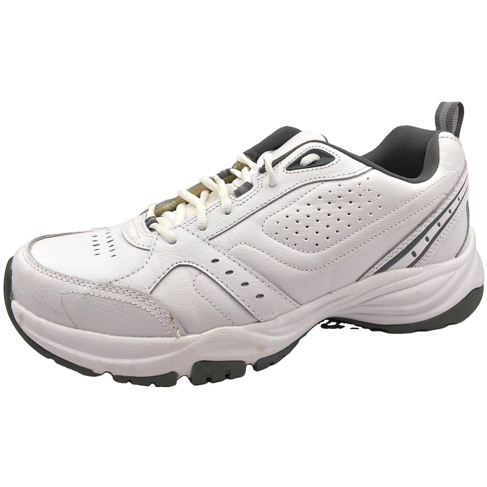 Kirkland Signature Leather Athletic Sneakers Mens Size 10 White Gray Dad Walking